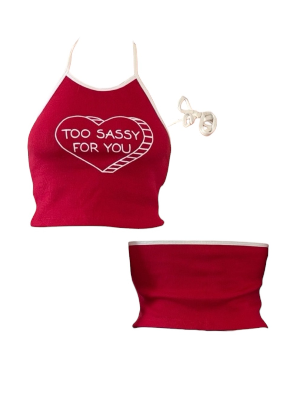 NWOT Red Halter Top - Too Sassy For You